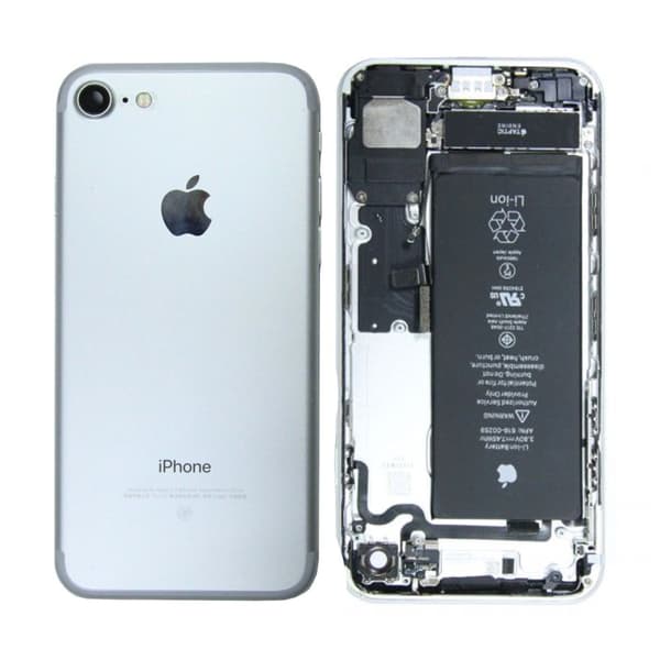 Begagnad iPhone 7 Baksida med Komplett Ram med Batteri (Begagnad) - Silver