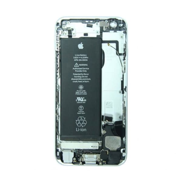 iPhone 6S Baksida med Komplett Ram med Batteri - Silver (Begagnad)