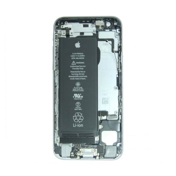 iPhone 6S Baksida med Komplett Ram med Batteri - Svart (Begagnad)