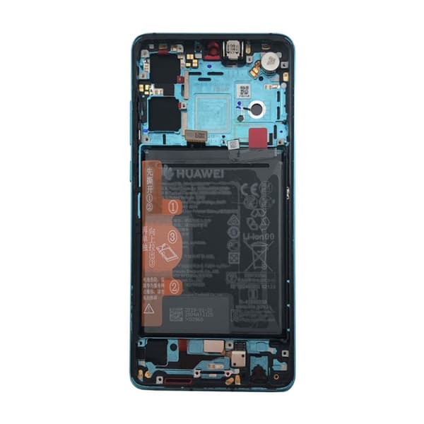 Huawei P30 Skärm/Display med Batteri Original - Aurora Blå