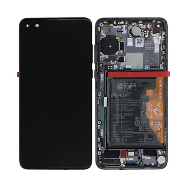 Huawei P40 Skärm med LCD Display + Batteri Original - Svart