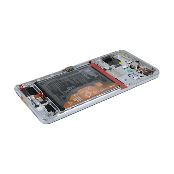Huawei P40 skærm med LCD skærm + batteri original - sølv