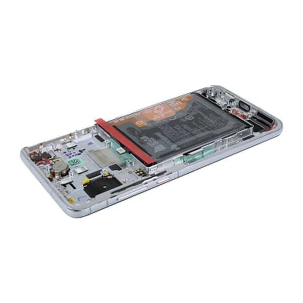 Huawei P40 skærm med LCD skærm + batteri original - sølv