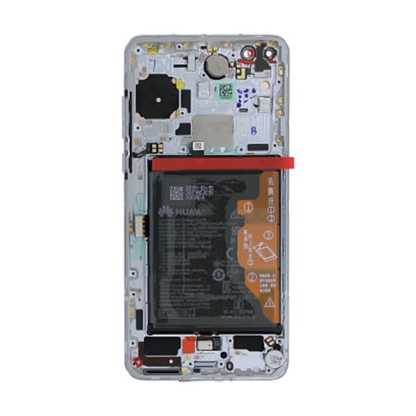 Huawei P40 skærm med LCD skærm + batteri original - sølv