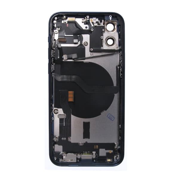iPhone 12 Baksida med Komplett Ram - Blå