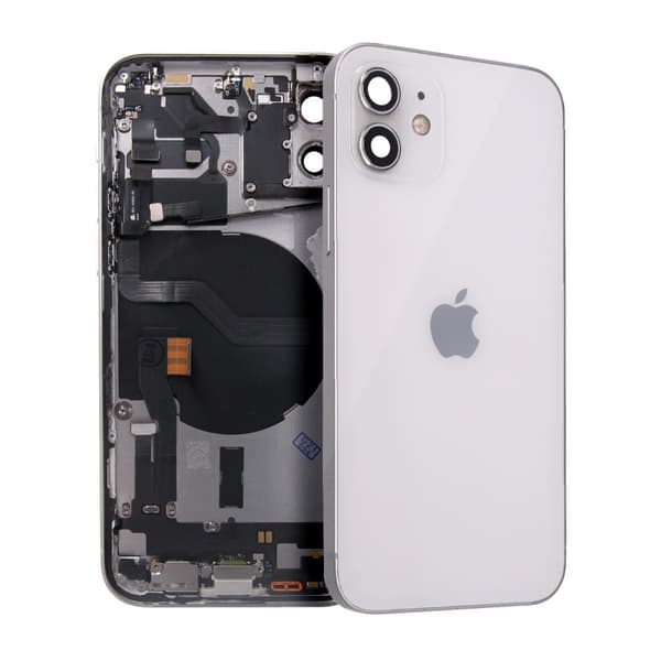 iPhone 12 Baksida med Komplett Ram - Vit