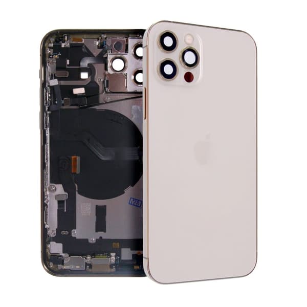iPhone 12 Pro Bagcover med Full Frame - Guld