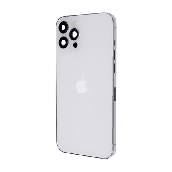 iPhone 12 Pro Max Bagcover med Full Frame - Sølv