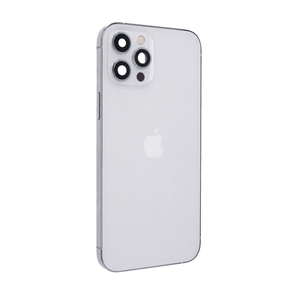 iPhone 12 Pro Max Bagcover med Full Frame - Sølv