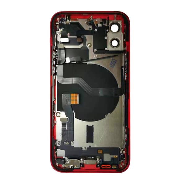 iPhone 12 Baksida med Komplett Ram - Röd