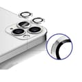 Miniatyrbillede 1 af 2: iPhone 12 Pro Max Linsskydd med Metallram - Silver (3-pack)