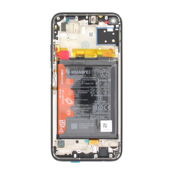 Huawei P40 Lite Skärm/Display med Batteri Original - Svart
