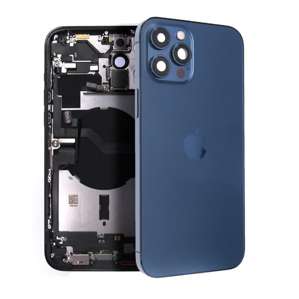 iPhone 12 Pro Max Bagcover med Full Frame - Blå