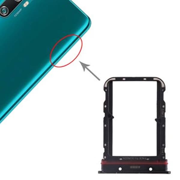 Xiaomi Mi Note 10 Lite Simkortshållare - Svart