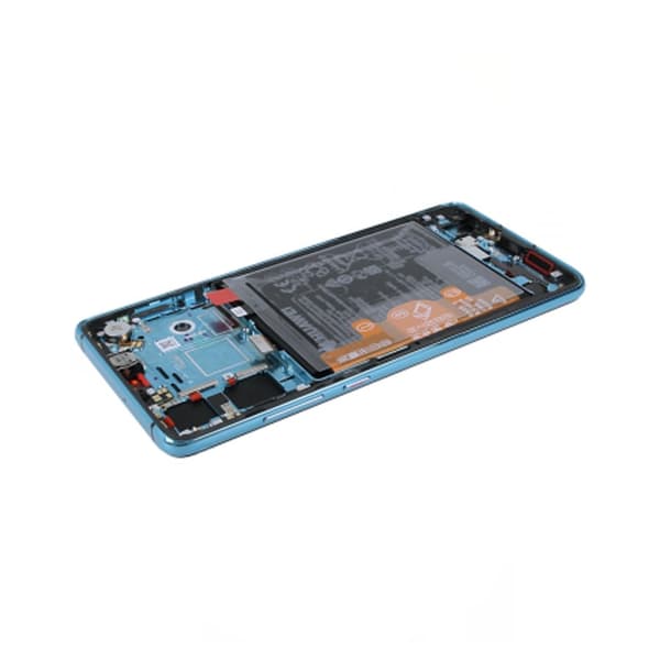 Huawei P30 (New Version) Skärm med LCD Display och Batteri Original - Aurora Blå