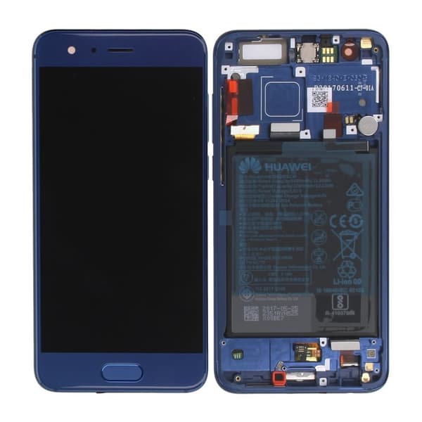 Huawei Honor 9 Skärm med LCD Display + Batteri Original - Blå
