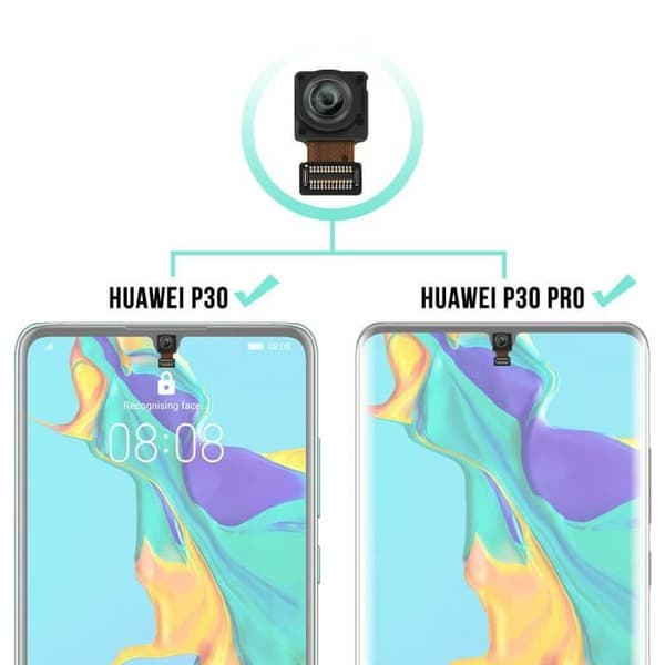 Framkamera - Huawei - P30/P30 Pro - Ersättning - 100% Ny - Svart