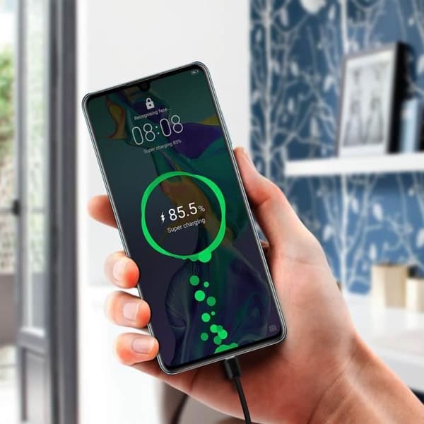 Anslutningskabel - Huawei - P30 - Svart - 100% funktionell - CE RoHS certifierad