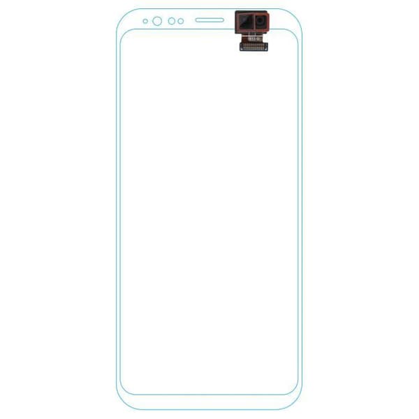 Främre Kamera - Samsung - Galaxy S9 - Främre Linse Modul - Anslutningskabel - Svart