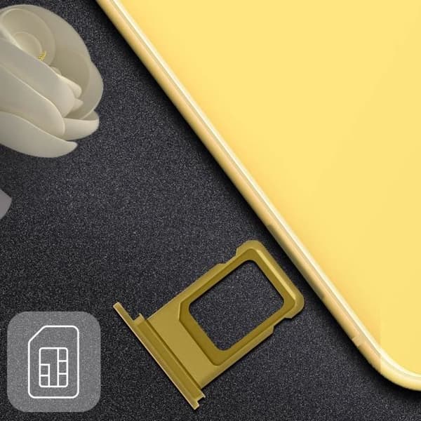 SIM-kortslåda - Apple - iPhone 11 - 1 kortplats - Nano Sim - Gult guld