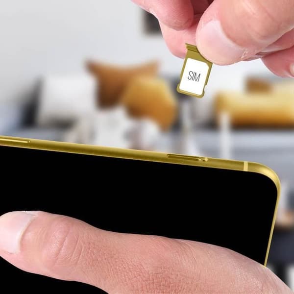 SIM-kortslåda - Apple - iPhone 11 - 1 kortplats - Nano Sim - Gult guld