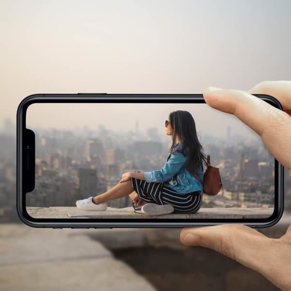 Bakre kamera Apple iPhone XR-kompatibel fotosensormodul och svart kabel