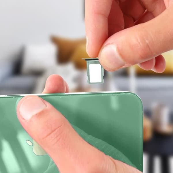 SIM-kortsfack - Apple iPhone 12 Mini - Ersättningsställ för Nano SIM - Grön
