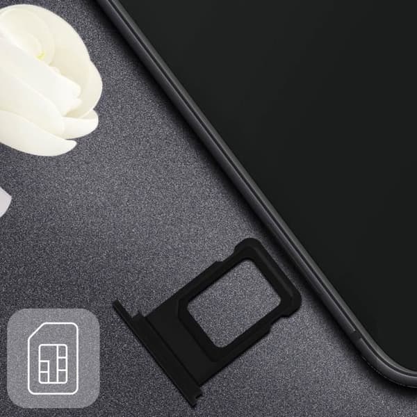 SIM-kortfack - Apple - iPhone 11 Pro - 1 kortplats - Svart - 10 g