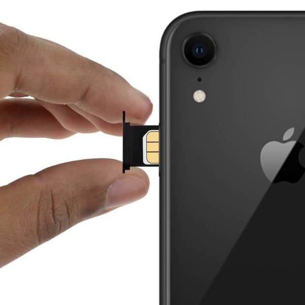 SIM-kortsfack - AVIZAR - iPhone XR - Ersättning - Svart - Kompatibel och lätt att installera