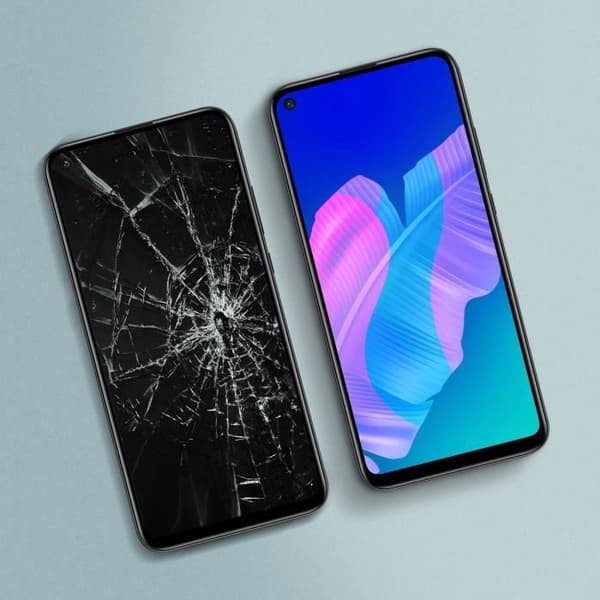 LCD-skärm + Touchglas - Huawei - P40 Lite E - Svart - Ersättning - Enkel installation