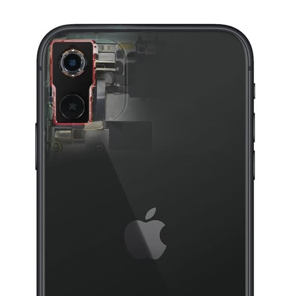 Bakre kamera Apple iPhone 11 - Kompatibelt kameramodul och svart flexkabel