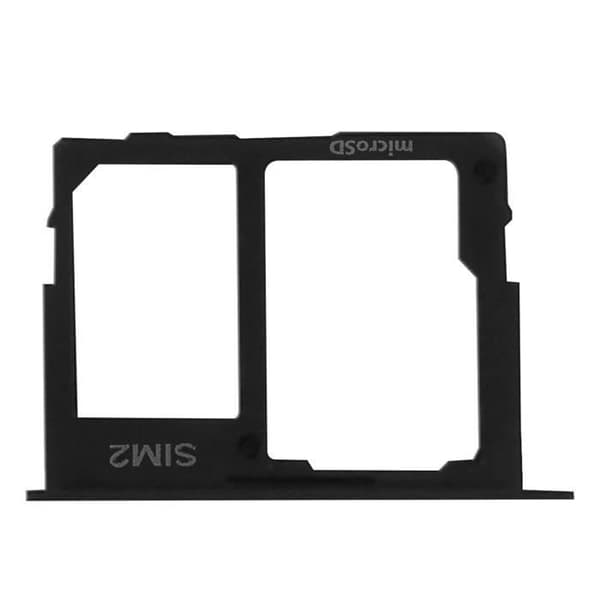 Samsung Galaxy A41 Kortfack 2x Nano SIM och Micro SD Ersättning Svart Svart