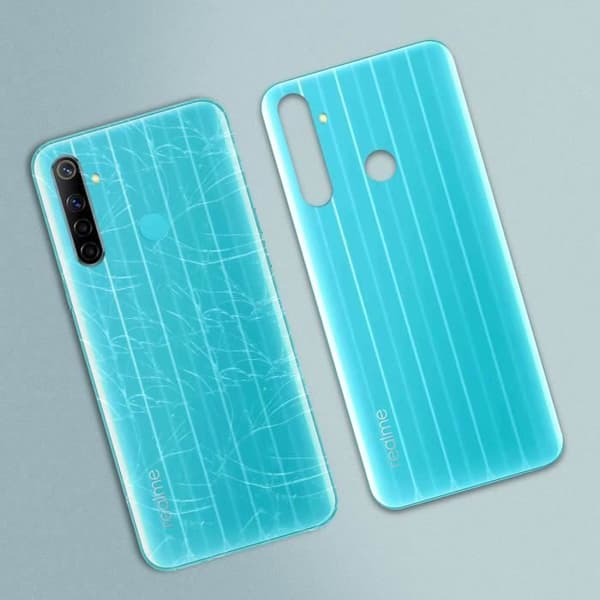Realme 6i batterikåpa ersätter bakstycke turkosblå