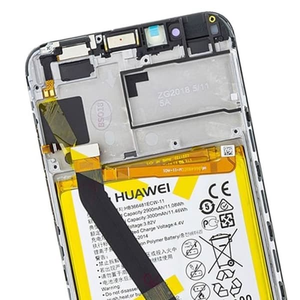 Bakre kamera - Huawei - Y6 2018 - Kompatibel fotomodul - Integrerad kabel - Svart