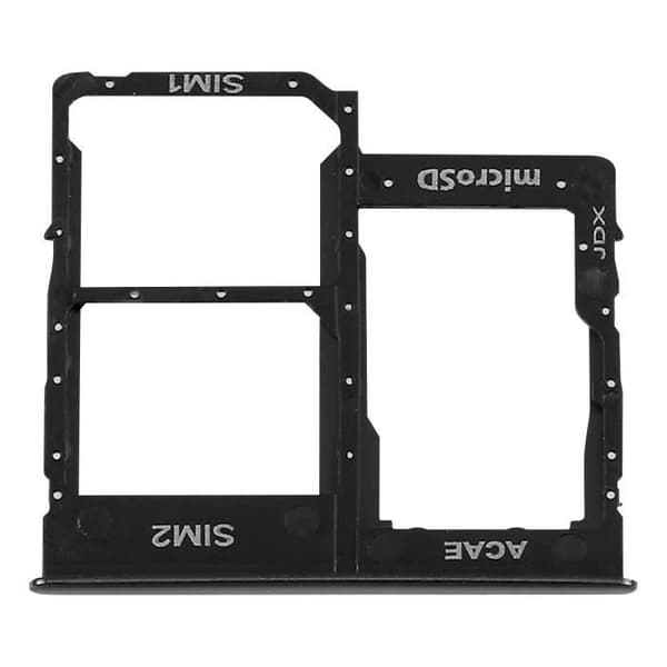 Samsung Galaxy A10e kortfack 2x Nano SIM och Micro SD ersättning Svart Svart