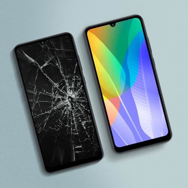 LCD-skärm - Huawei - Y6p - Svart - Ersättning - Integrerad Pekskärm