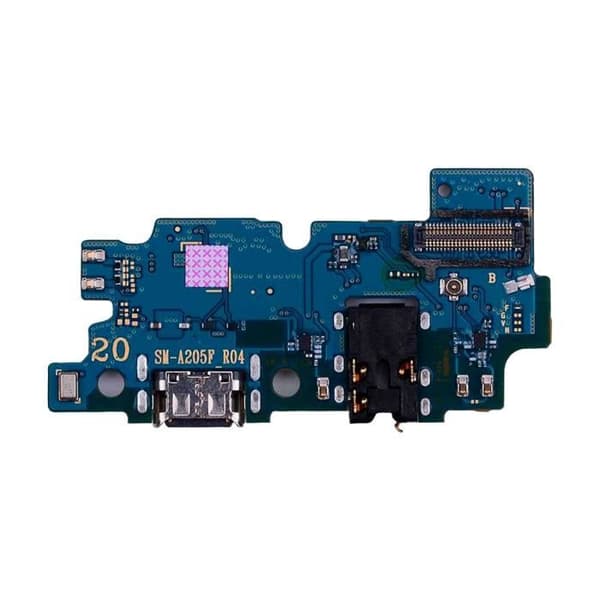 Samsung Galaxy A21s USB typ C och Micro och Jack 3,5 mm laddningskontakt Grön Blå