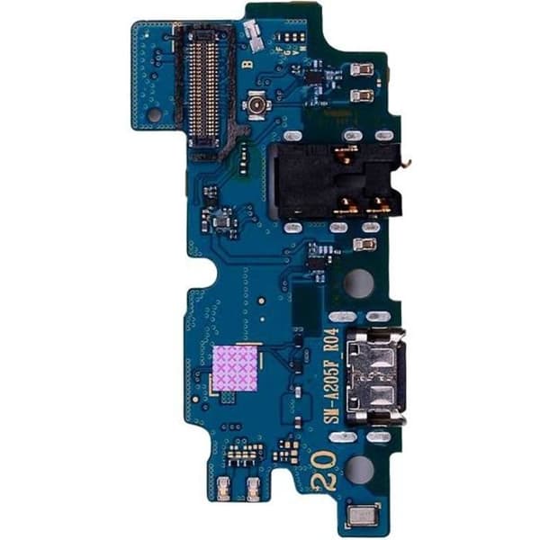 Samsung Galaxy A21s USB typ C och Micro och Jack 3,5 mm laddningskontakt Grön Blå