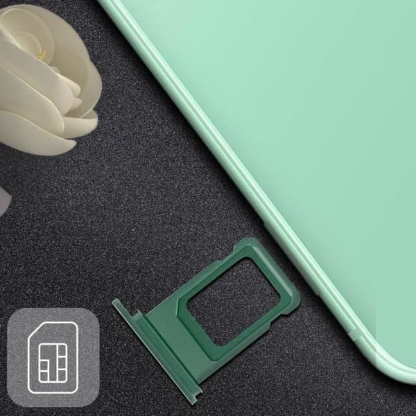Tiroir för SIM-kort - Apple - iPhone 11 - 1 plats - Nano Sim - Grön färg