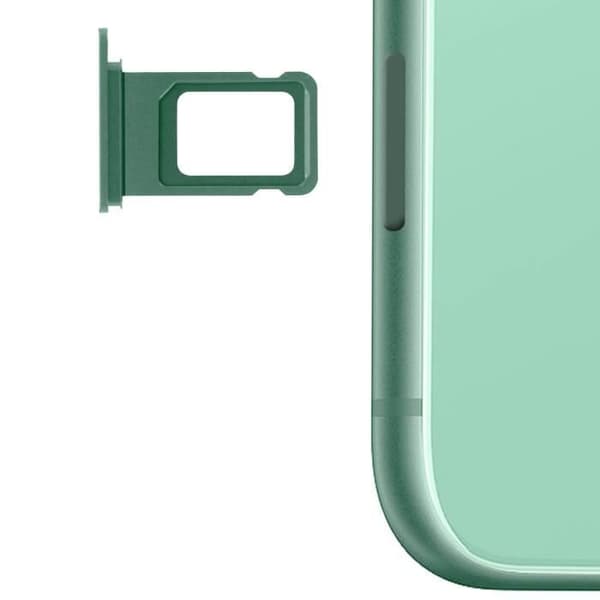 Tiroir för SIM-kort - Apple - iPhone 11 - 1 plats - Nano Sim - Grön färg