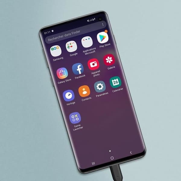 Samsung Galaxy S10 moderkort anslutningskabel Kompatibel förlängningsdel Svart