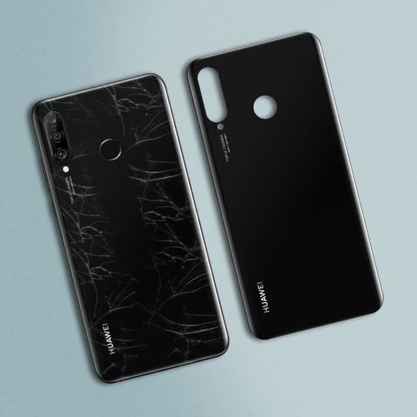 Batteri Cache - Huawei - P30 Lite - Svart - Ersättning - Förenklad Installation