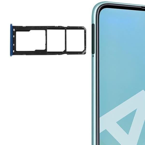 Kortfack - Samsung - Galaxy A51 - 2x Nano SIM - Micro SD - Blå