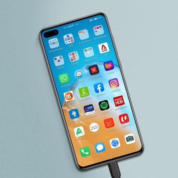 Huawei P40 moderkort anslutningskabel Kompatibel förlängningsdel Svart
