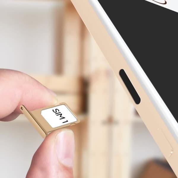 SIM-kortfack - iPhone 7 - Guld - Ersättning - Kompatibel - CE- och RoHS-standarder