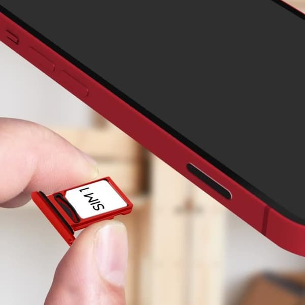 Ersättningsfack för SIM-kort iPhone 13 Röd