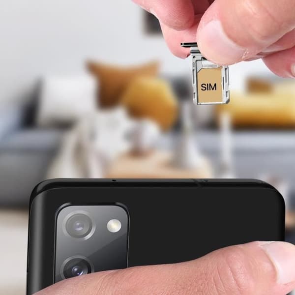 Galaxy S20 FE SIM-kortfack 2x Nano SIM och Micro SD ersättning Svart Svart