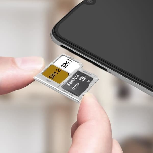 Ersättningsfack för SIM-kort för Samsung Galaxy A40 Vit