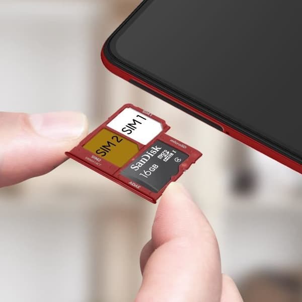 Samsung Galaxy A41 Röd Ersättningsfack för SIM-kort