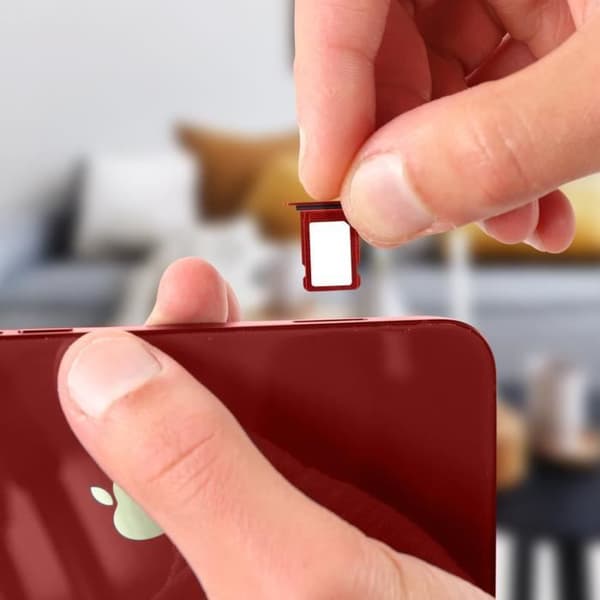 Apple iPhone 12 Mini SIM-kortfack Röd Ersättningsfack för Nano SIM-kort Röd
